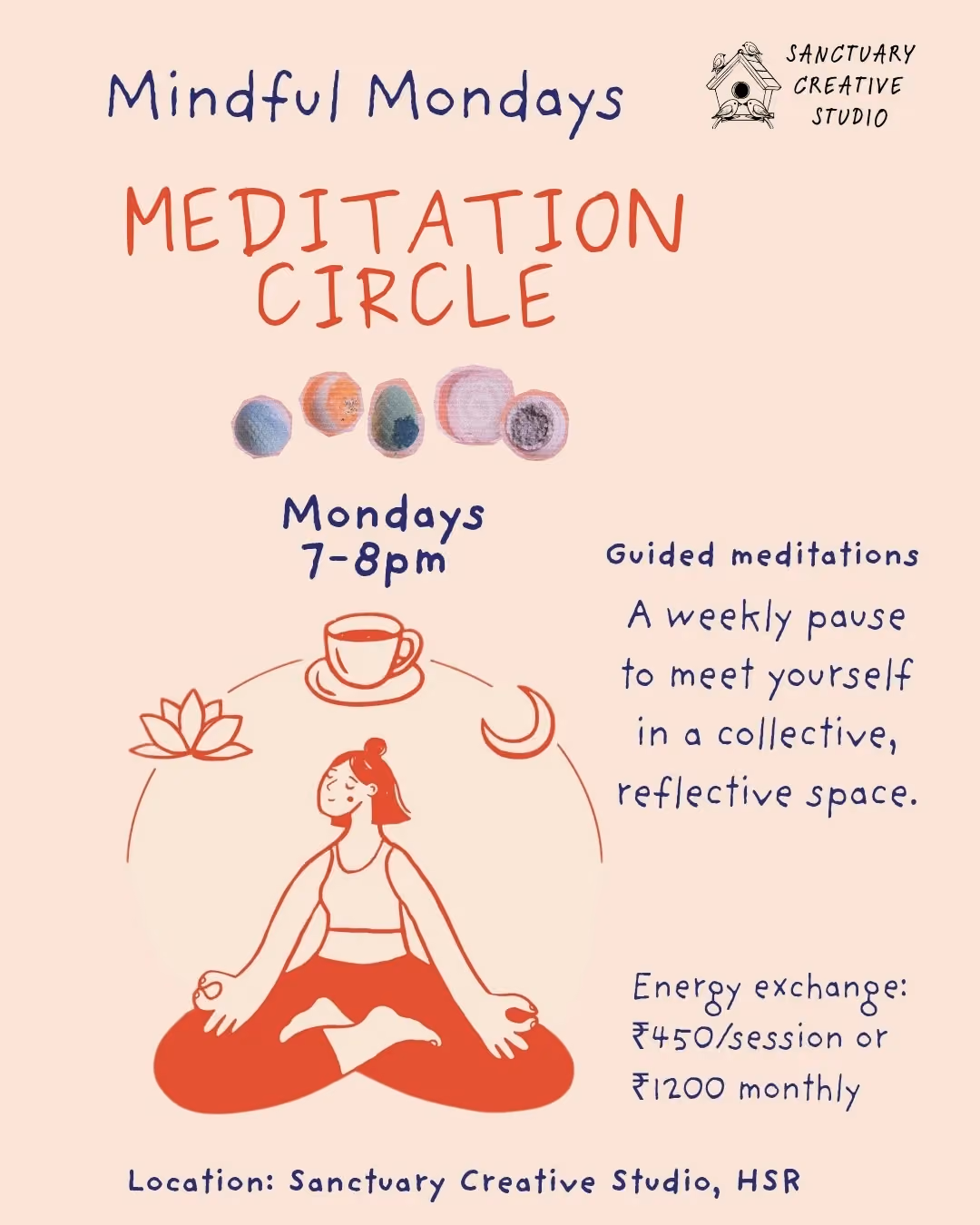 Poster for Mindful Mondays: Meditation Circle