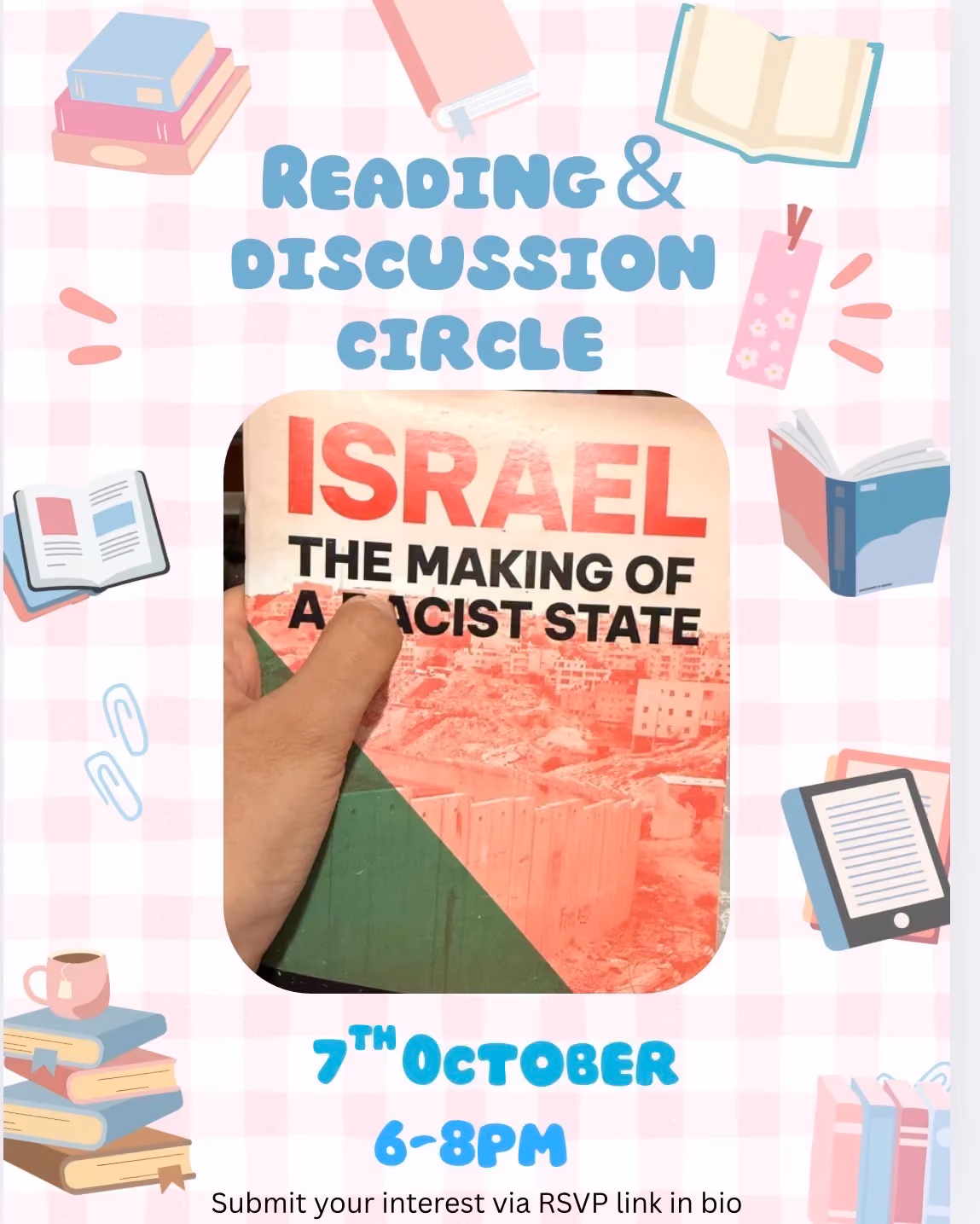 Poster for Palestine Solidarity: Reading Circle
